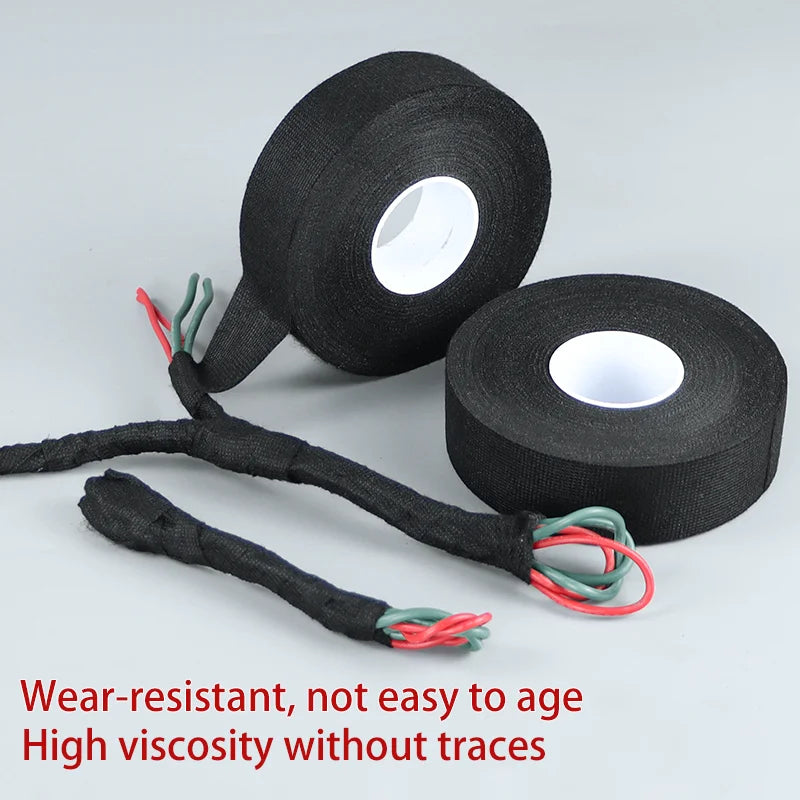 10M bar tape insulating automotive fabric tape Wear-resistant silent and high-temperature resistant Insulating black tape Qme