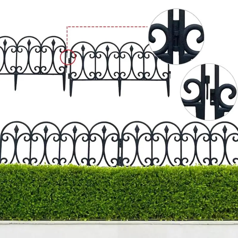 Folding Patio Fences Flower Bed Fencing Barrier Decorative Garden Qme