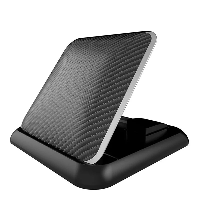 Universal Car Dashboard Phone Holder Mobile Phone Clip Bracket Adjustable Anti-Slip Silicone Suction Pad Phone Navigate Mount Qme black