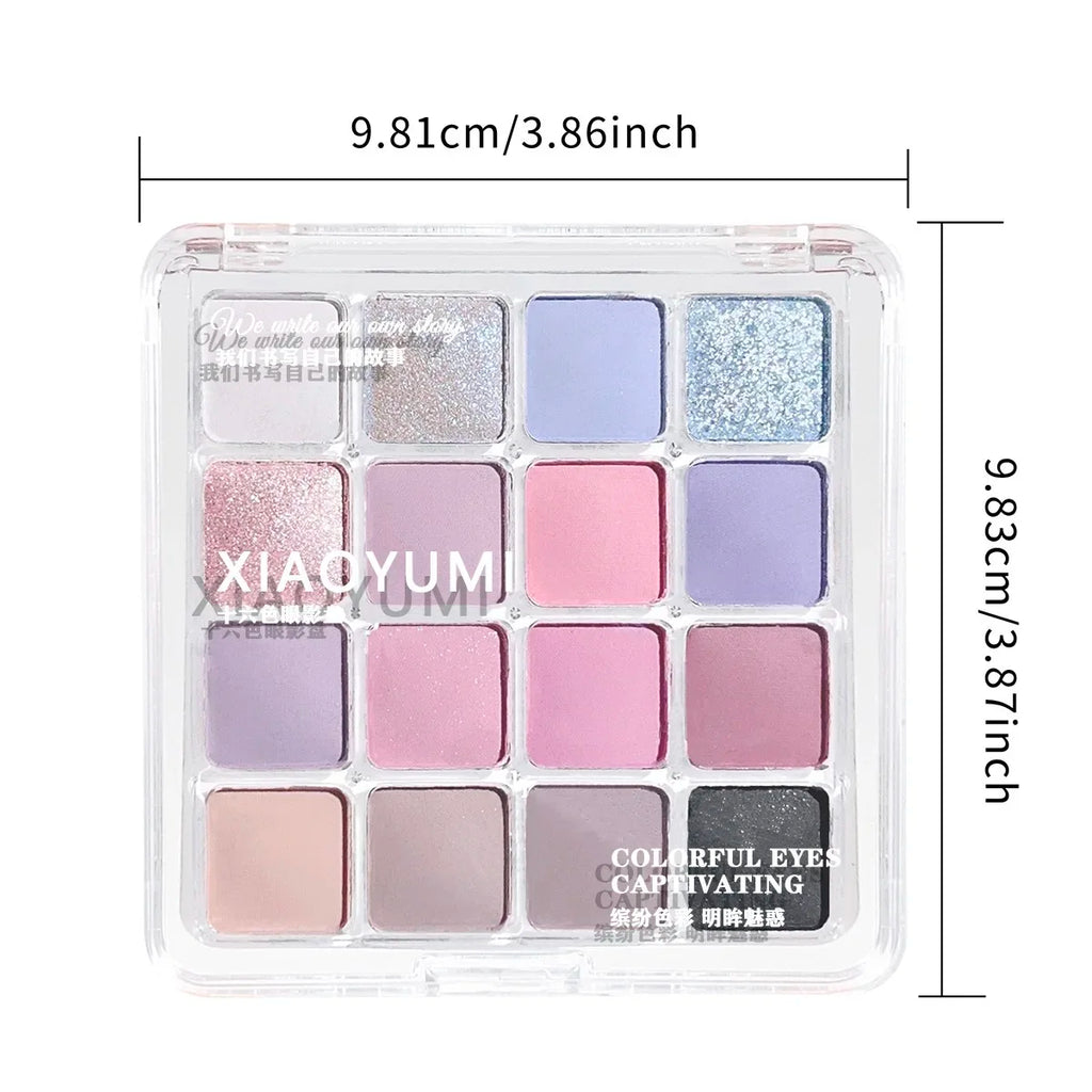 XIAOYUMI 16-Color Sunset Contour Highlighter Palette Waterproof Qme