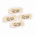 50pcs 28-52mm Mix Beige Rectangle Label For DIY Handmade Clothing Hat Decorative Sewing Accessories Flower Plant Patterns cp3820 Qme 50pcs 37x15mm