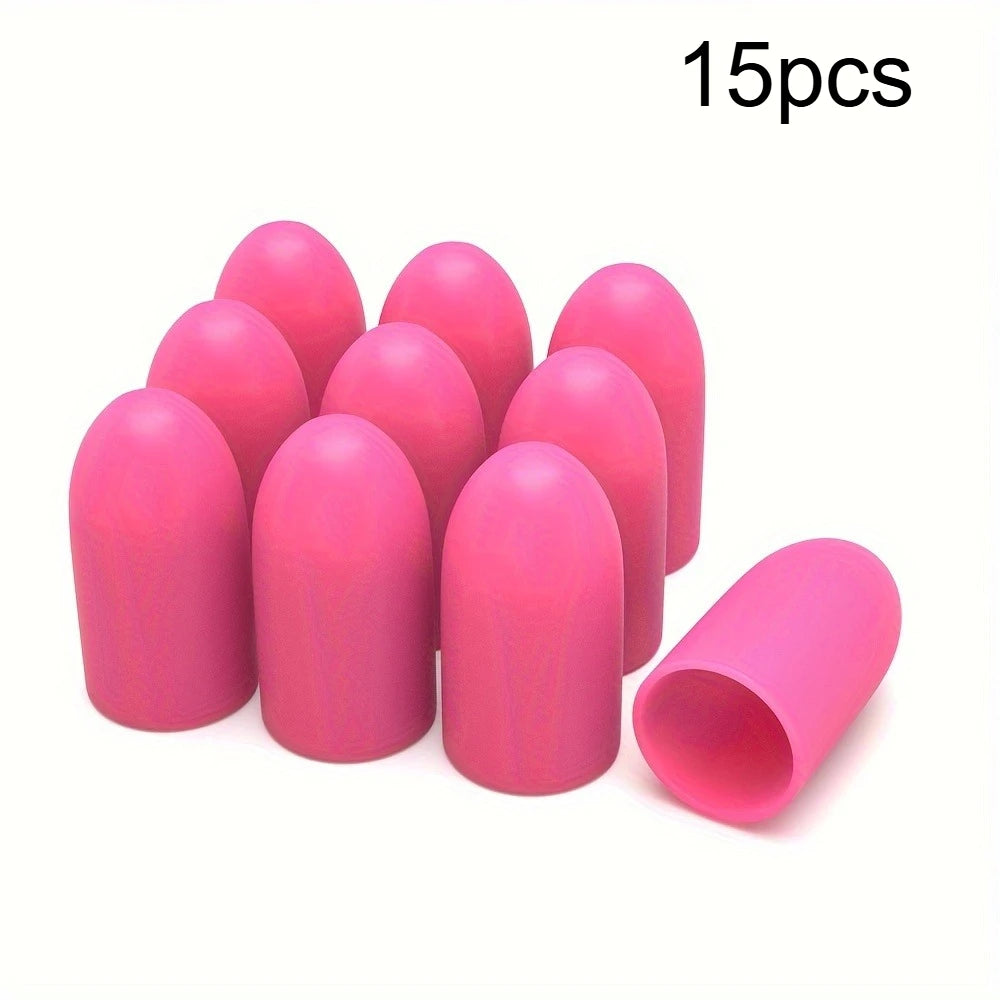 Silicone Finger Guards for Crafting, Guitar Playing, Anti-Slip Finger Protectors Qme 15pcs