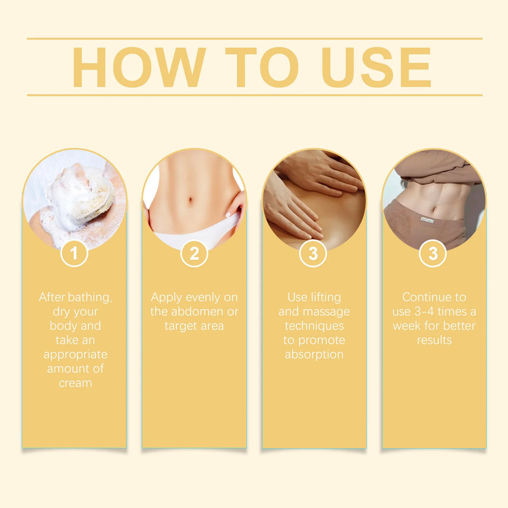 Belly Fat Burning Slimming Cream Improve Skin Elasticity Reduce Fat Accumulation Slim Waist Thin Arms Thighs Firming Body Cream Qme