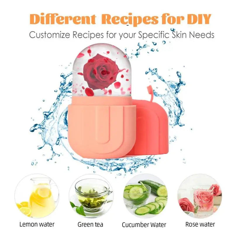 Facial Cold Compress Ice Roller Silicone Cooling Firming Tool Face Qme