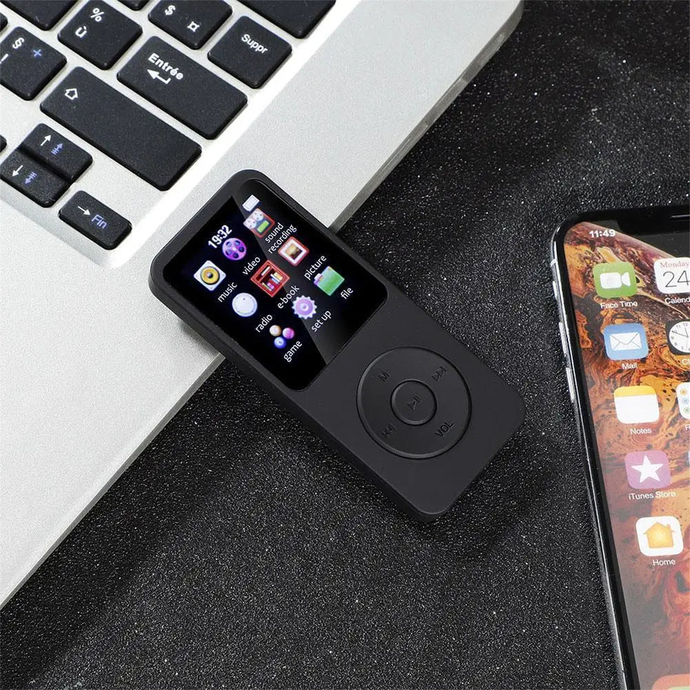 MP3 MP4 Player Music Player 1.8in Color Screen Bluetooth-Compatible5.0 Music Stereo Player with E-book/FM Radio/Recording Qme Default Title