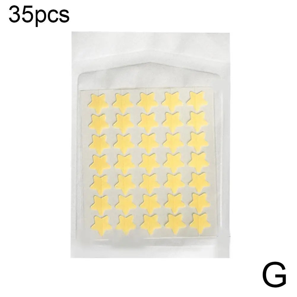35/40Pcs Colorful Cute Star Heart Shaped Acne Treatment Sticker Invisible Acne Cover Removal Pimple Patch Skin Care Qme yellow 35 counts China