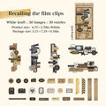 30 Sheets Vintage Memory Series Border Insect Collage Stickers for Scrapbooking DIY Frame Decals Computer Laptop Phone Luggage Qme 1