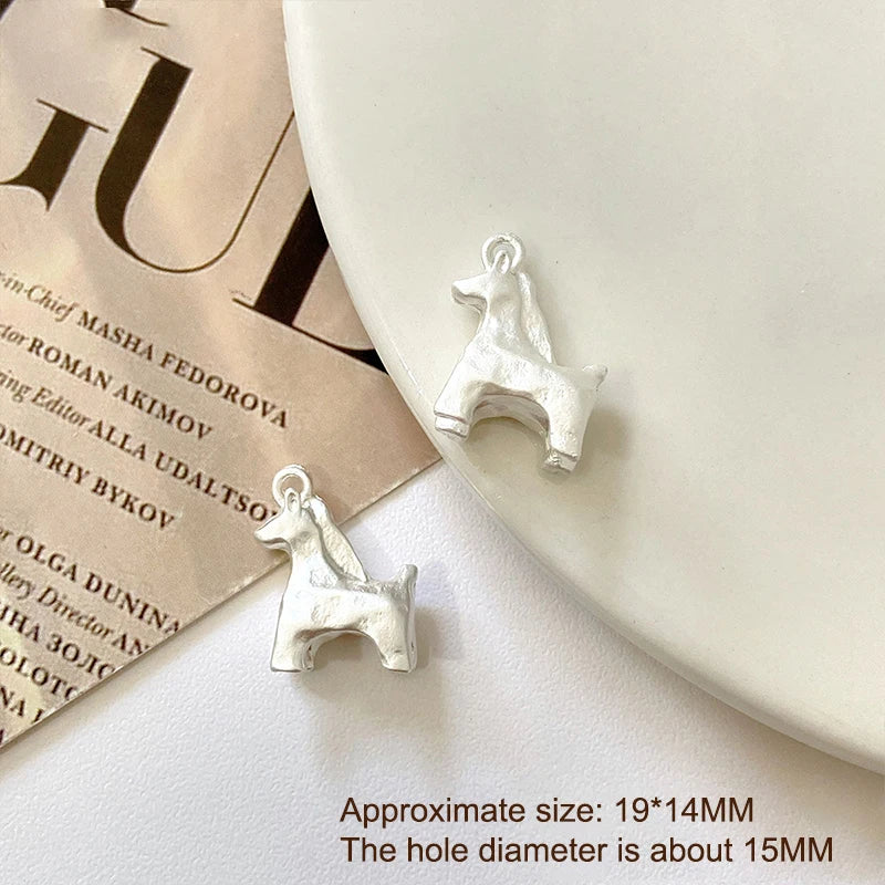 1Pcs Cute Gold Silver Color Horse Charms Pendants For Jewelry Making Necklace Earrings Bracelet DIY Accessories Supplies Qme A3