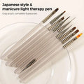 Acrylic Manicure Brush Pen Multi Functional Heads Non-slip Comfort Qme transparent