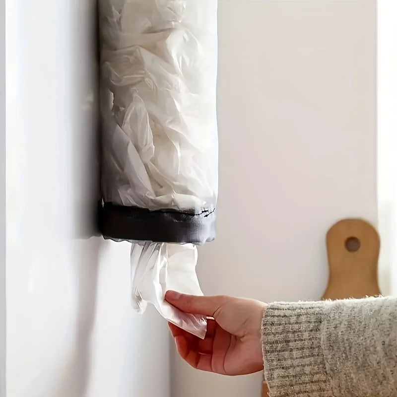 1 Kitchen Wall-mounted Garbage Bag Holder Hooks Plastic Organizer Qme