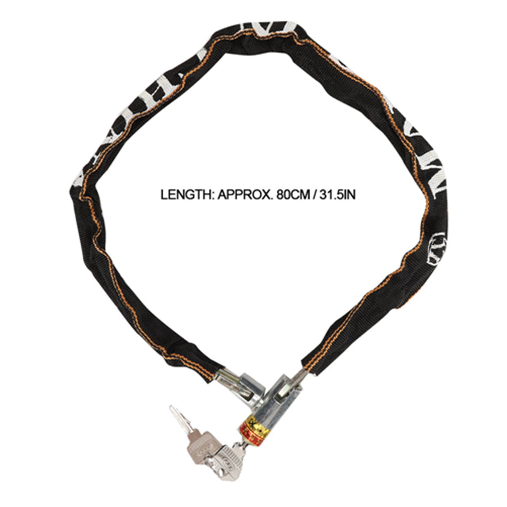 Chain Lock Anti Theft Motorcycle Mobility Scooter Chain Lock 80cm/31.5in Security Bike Lock with 2 Keys Mobility Scooter Lock Qme