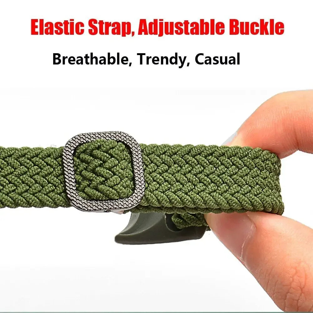 Elastic Nylon Adjustable Watchband for Xiaomi Mi Band 8 / NFC Replacement Bracelet Men Women Sport Strap Qme