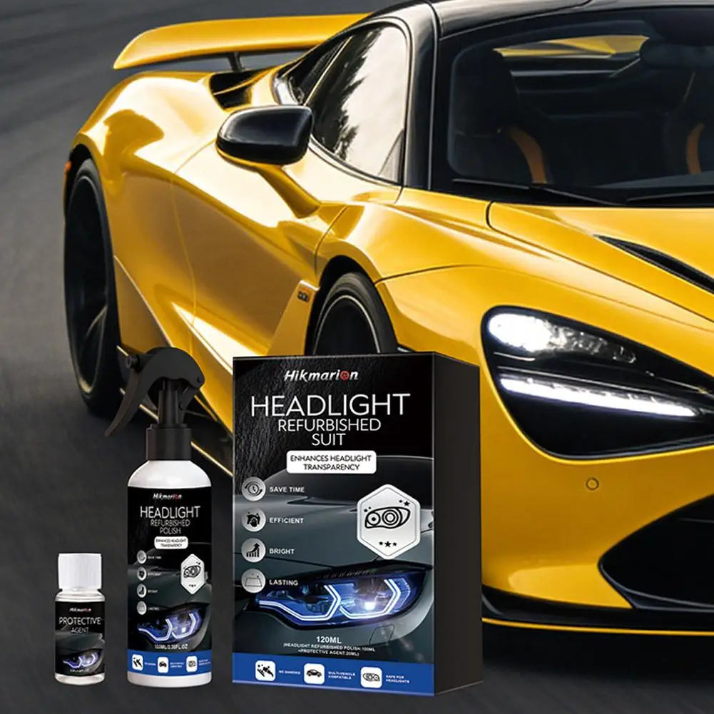 Yellowed Headlamps Refurbishing Fluid Restores Brightening Polish Car Qme