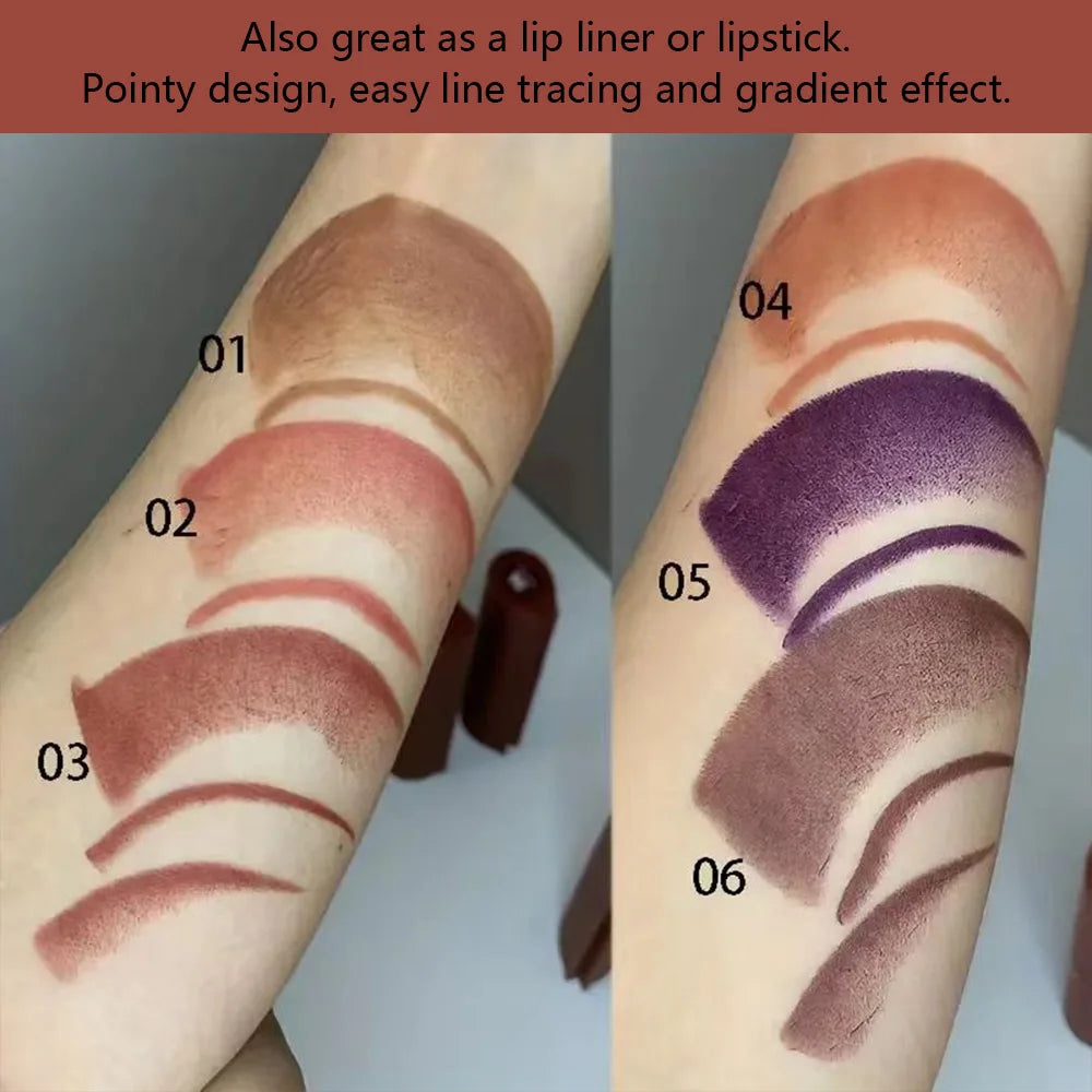 Tapered Gradient Lip Liner Matte Black Brown Velvet Lipstick Qme