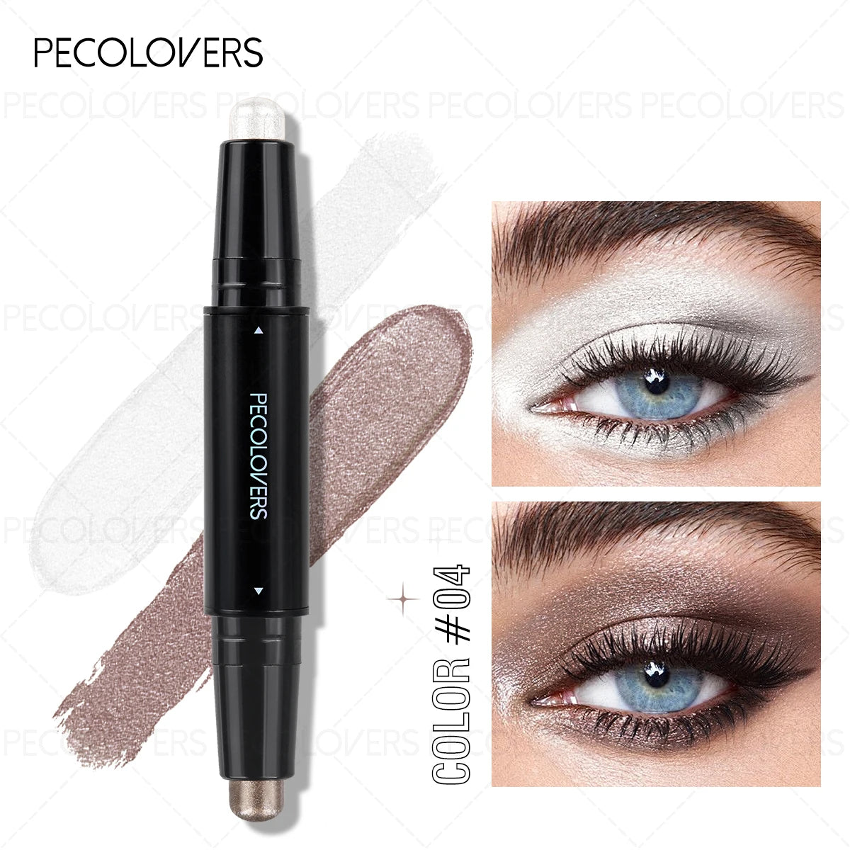 Double-ended Eyeshadow Stick Eye Highlighter Two-color Application Qme 04