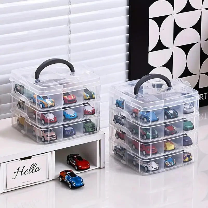 Jewelry Earrings Portable Storage Box Transparent Minimalist Toy Qme