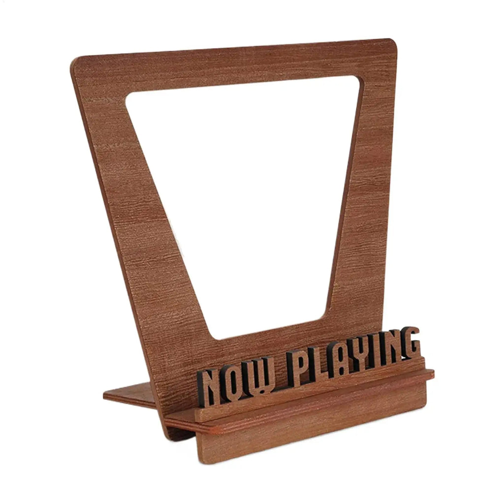Wooden Record Holder Now Playing Wood Stand Record Storage Rack Minimalist Album File Folder Racks Audio Video Turntables Qme Default Title