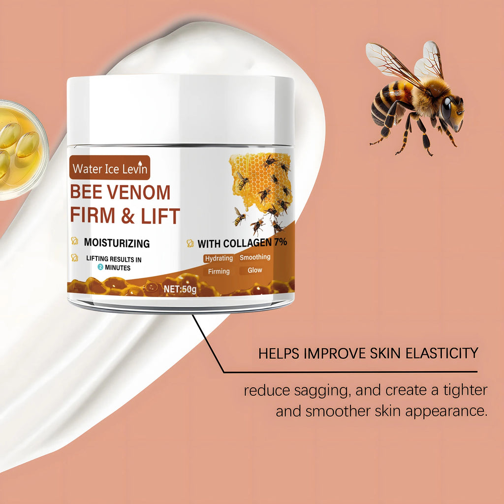 Bee Vemon Instant Facial Lifting Cream 50g | Smooth | Types of Face and Neck Creams, Containing Retinol and Collagen, Alcohol-Free. Qme