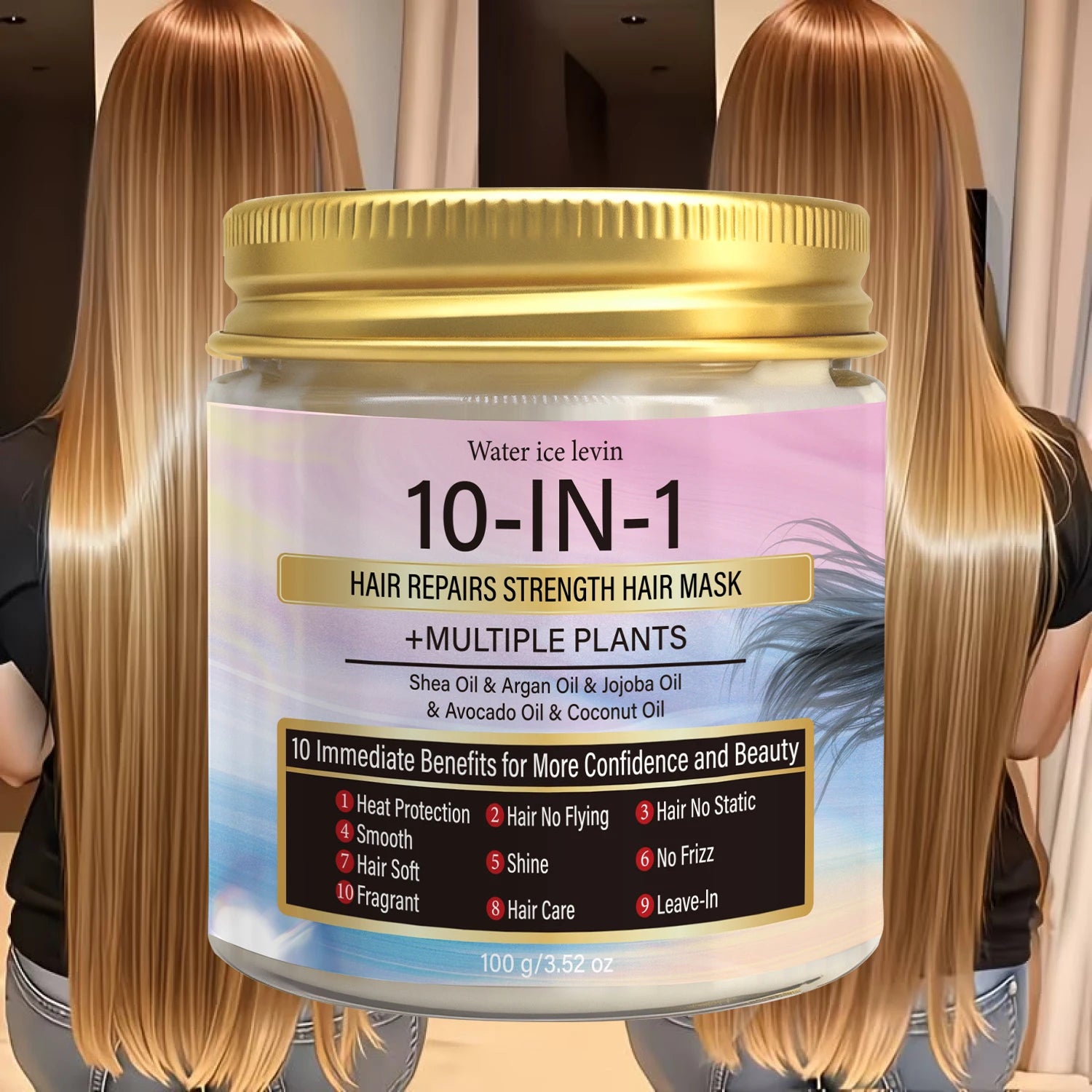 Multi-Oil Hair Mask with Keratin & Biotin, 10-in-1 Repair for Smooth, Shiny Hair Qme