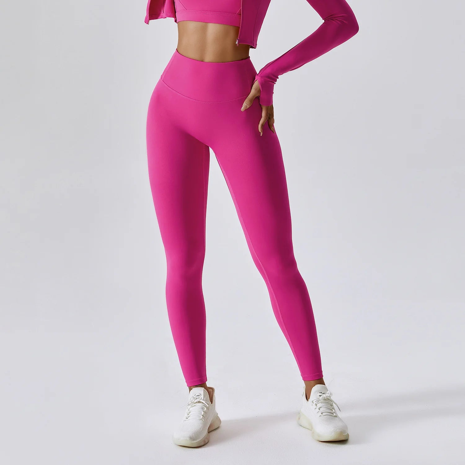 A Seamless Gym Leggings Women Yoga Pants Sexy High Waist Booty Lifting Leggings Pants Women Sports Clothing Fitness Wear Qme Magenta 14XL