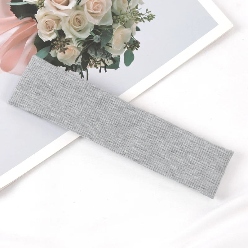 Unisex Headband Sports Elastic Running Hair Bands Yoga Hairband Women Qme Light Grey