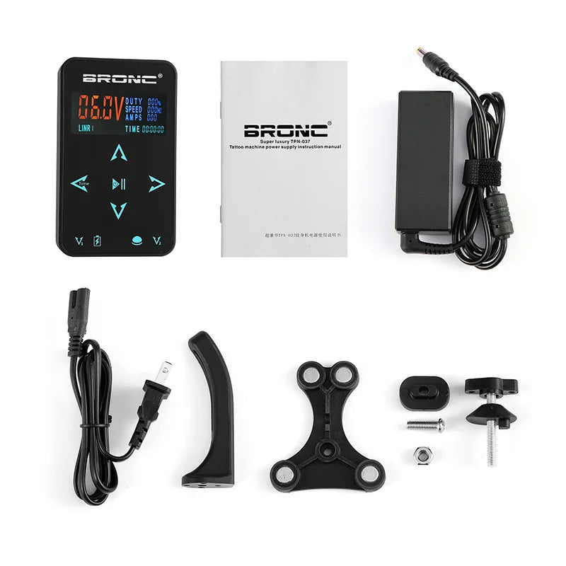 BRONC Power Supply For Two Tattoo Machine Gun UPGRADE Touch Screen Intelligent Digital LED Display Supply Qme