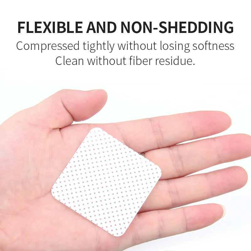 NATUHANA200pcs Lint-free Paper Cotton Wipes Eyelash Glue Remover Qme