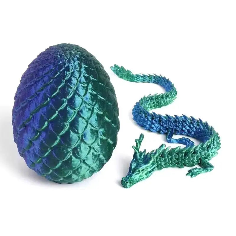 3D Printed Dragon Egg Articulated Model Home Decor Items Room Qme StyleB
