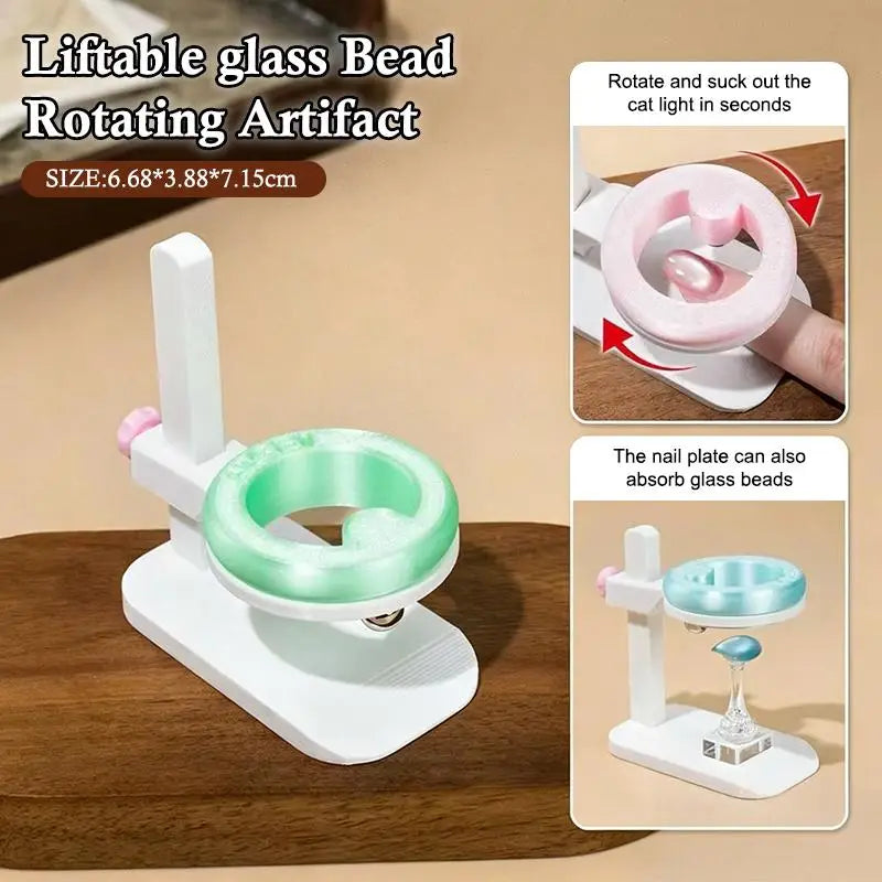 Cat Eye Nail Magnet Tool Automatic Strong Magnetic Ring Adjustable Qme Green