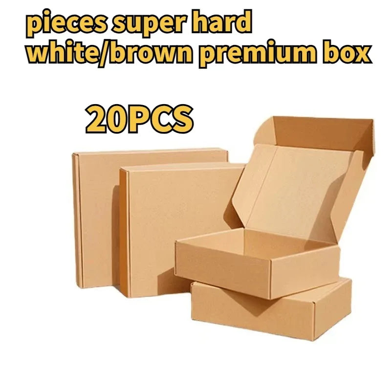 20PCS Corrugated Box Mailers- White /Brown Cardboard Shipping Box Corrugated Box Mailer Shipping Box For Mailer, Moving and Craf Qme Brown 15x10x3cm