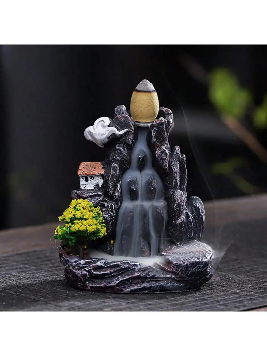 High-quality Resin Incense Burner Creative Viewing Smoke Reflux Home Qme A