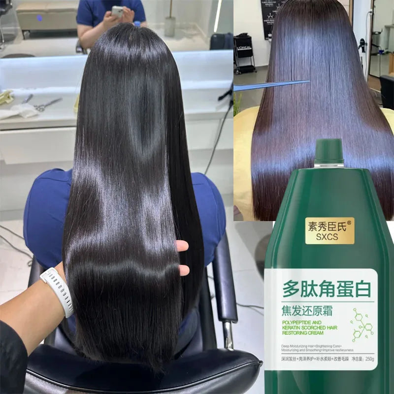 250g Magical Hair Mask Collagen Keratin 5 Seconds Repair Damaged Frizzy Hair Smooth Deep Moisturize Nourishing Hair Care Product Qme