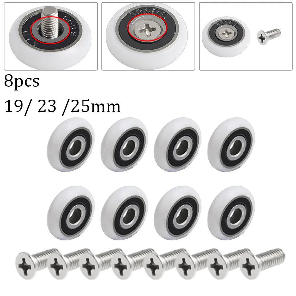 Bath Cabinet Roller Wheel Shower Room Accessories Bearing 19 23 Qme