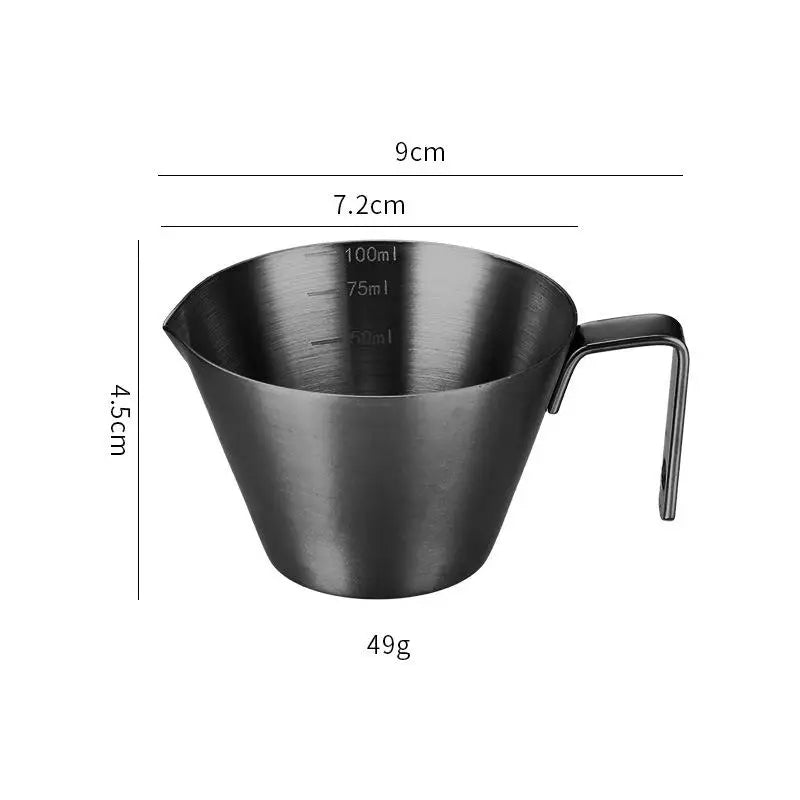 304 Stainless Steel Coffee Measuring Cup Kitchen Tool Scale Mark Qme A5