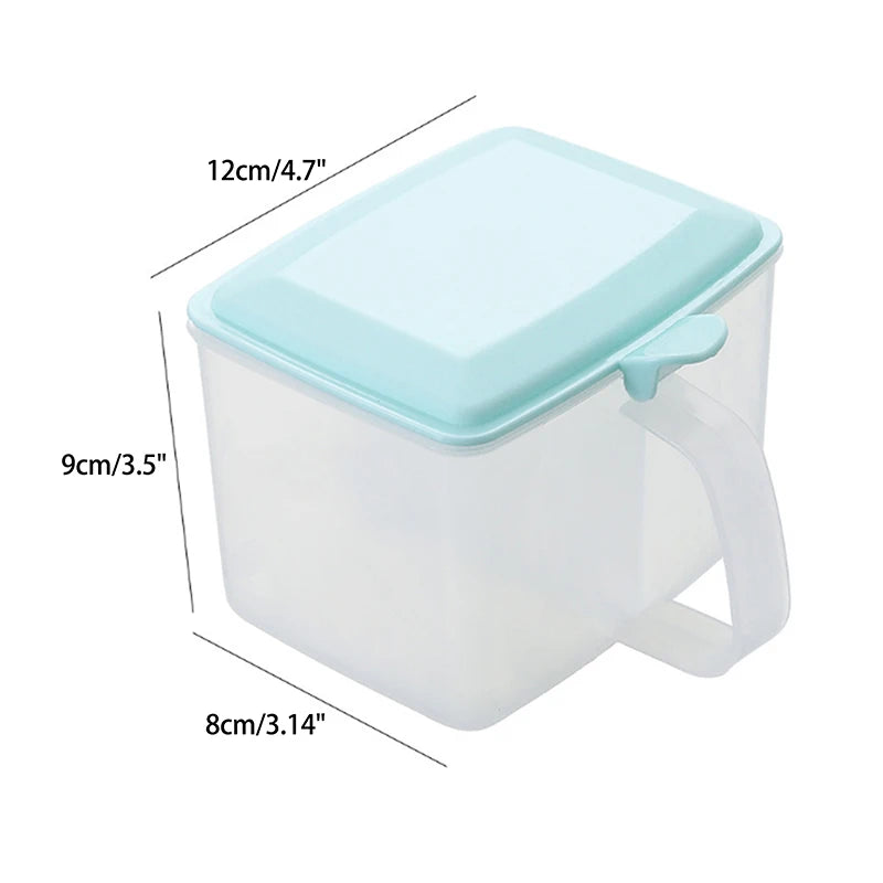 2 Grids Seasoning Box Transparent Lid Salt Pepper Jar Household Sugar Qme