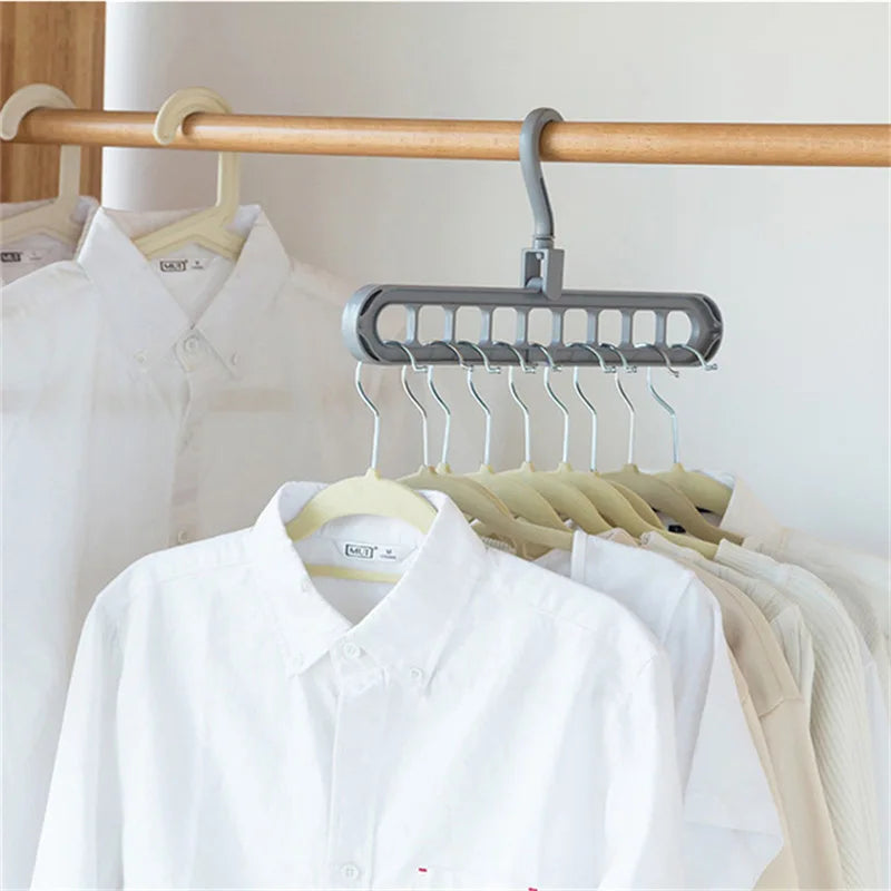 1pc Multi-Functional Clothes Hanger Saving Closet Space Random Color 17.6 Lbs(MAX) Qme