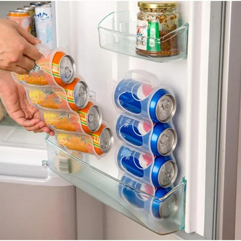 Beer Soda Drink Can Storage Box Kitchen Fridge Drink Bottle Holder Fridge Refrigeration Storage Organizer Rack Shelf Boxes Qme