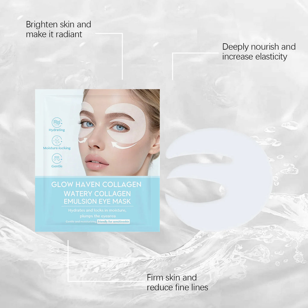 Hydrolyzed Collagen Eye Mask Hydrating Firming Anti-Wrinkle Under Eye Patches Anti Puffiness Dark Circles Soft Eye Contour Skin Qme