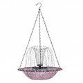 Bird Bath Bowl with Solar Powered Pump Wildlife Feeder Hanging Solar Bird Bath Fountain for Outdoor Garden Backyard Patio Lawn Qme PURPLE