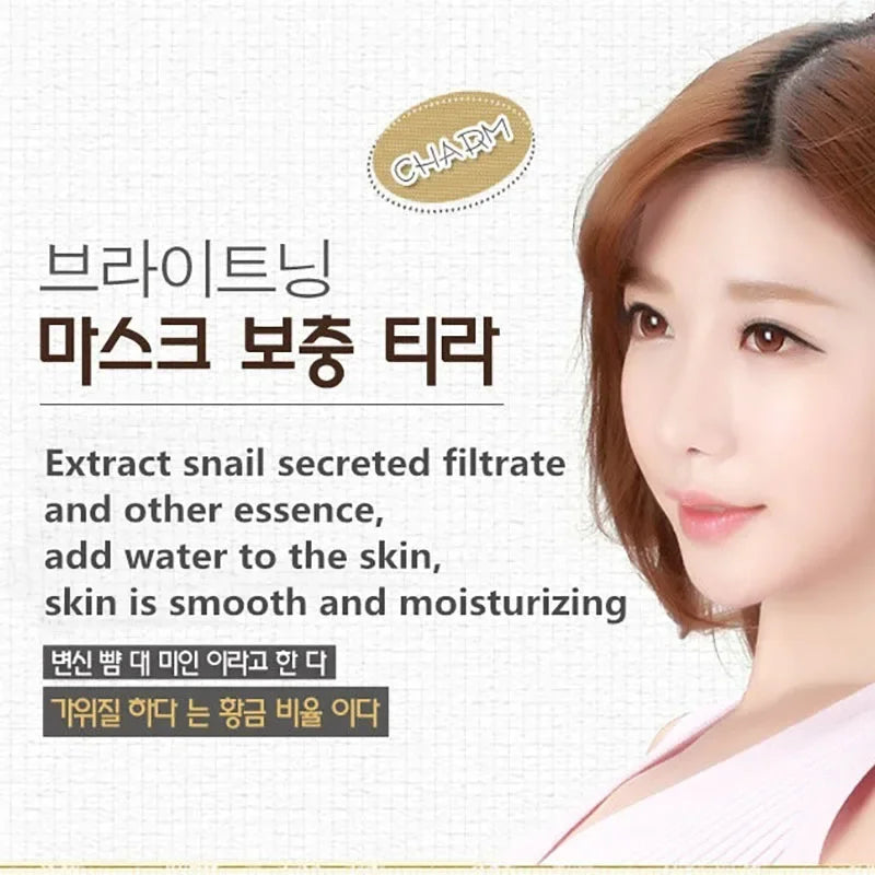 10pcs Snail Moisturizing Face Mask Replenishment Oil Control Tender Face Sheet Masks Facial Mask Skin Care Korean Cosmetics Qme