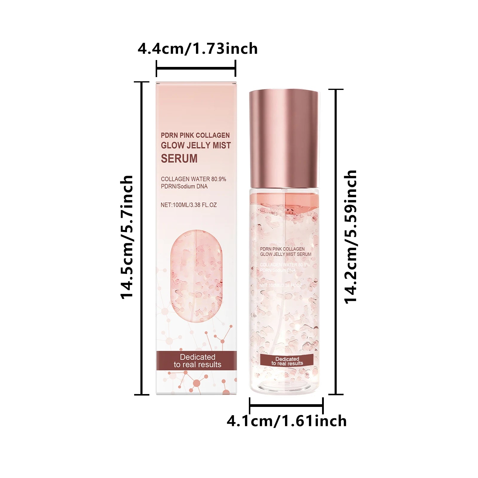 Jelly Mist Serum Brightening Firming Hydrating Face Spray Smoothing Facial Hyaluronic Acid Collagen Moisturizing Skincare Set Qme Pink Collagen