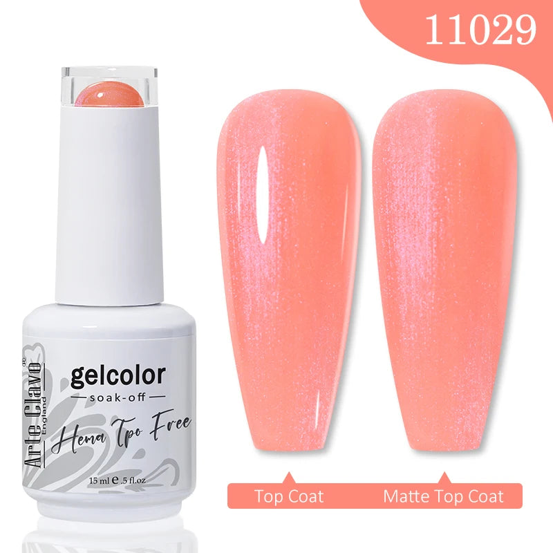 Arte Clavo Crystal Crushed Diamond Pink Blue Gel Nail Polish 2026