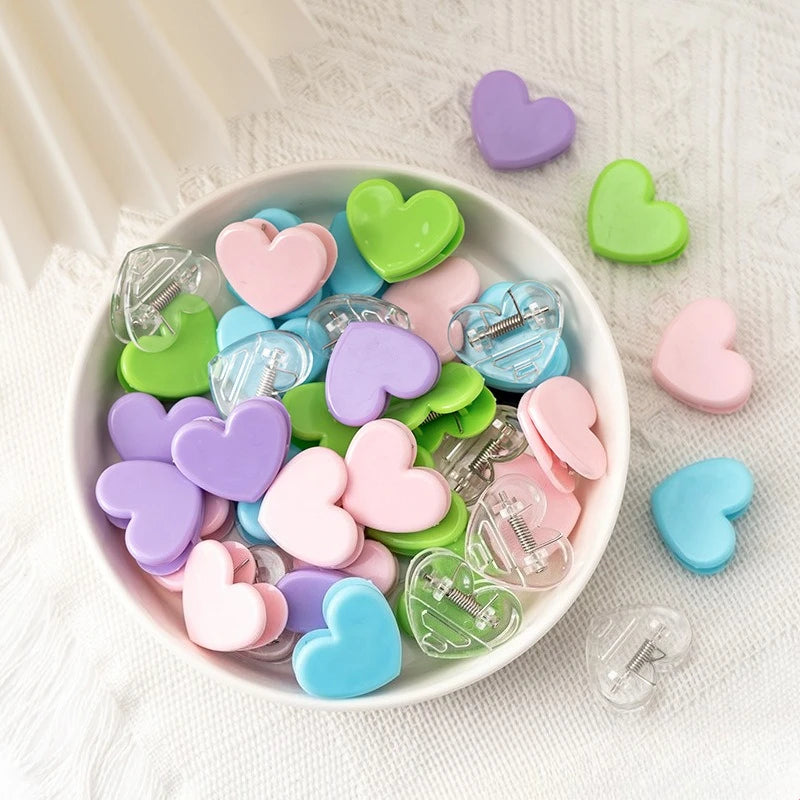 Multi functional love clip, colorful storage corner clip, simple ins file, hand account, bill clip, sealing clip Qme