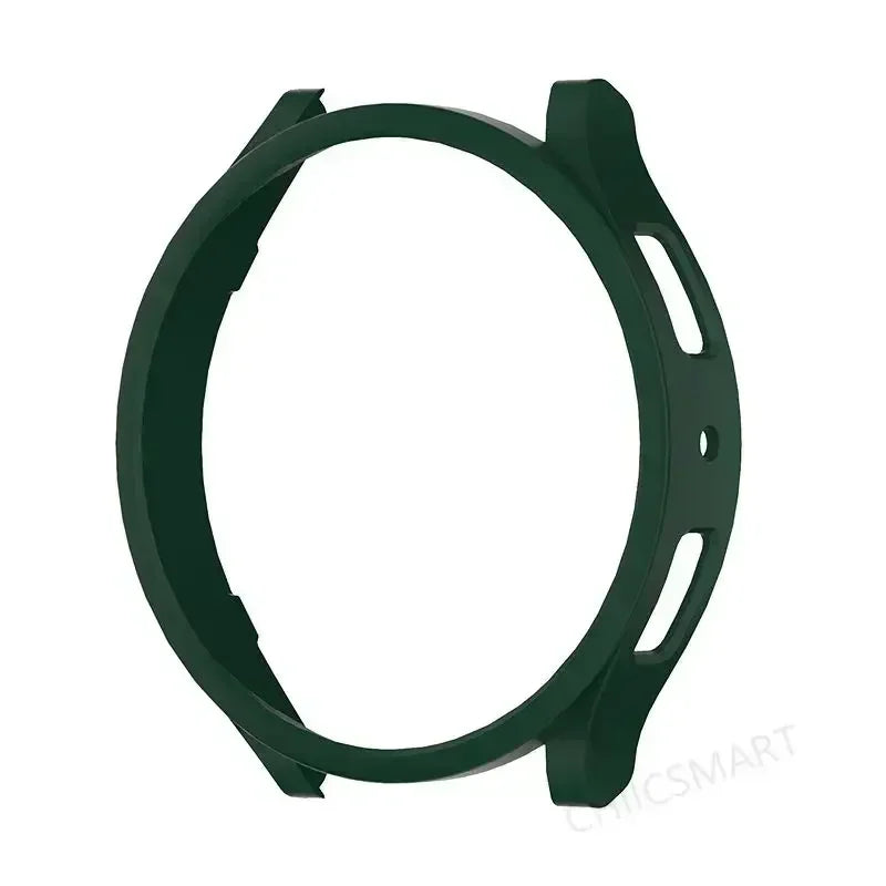 Bling Case for Samsung Galaxy Watch 6 4 Case 40mm 44mm Accessories Fashion Two Rows Diamond bumper Galaxy Watch 5 6 40 mm Cover Qme Dark Green02 Watch 6 Classic 47mm