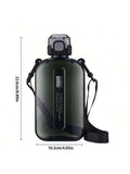 Large Capacity Portable Transparent Water Bottle Leak Proof Sports Qme black <500ml