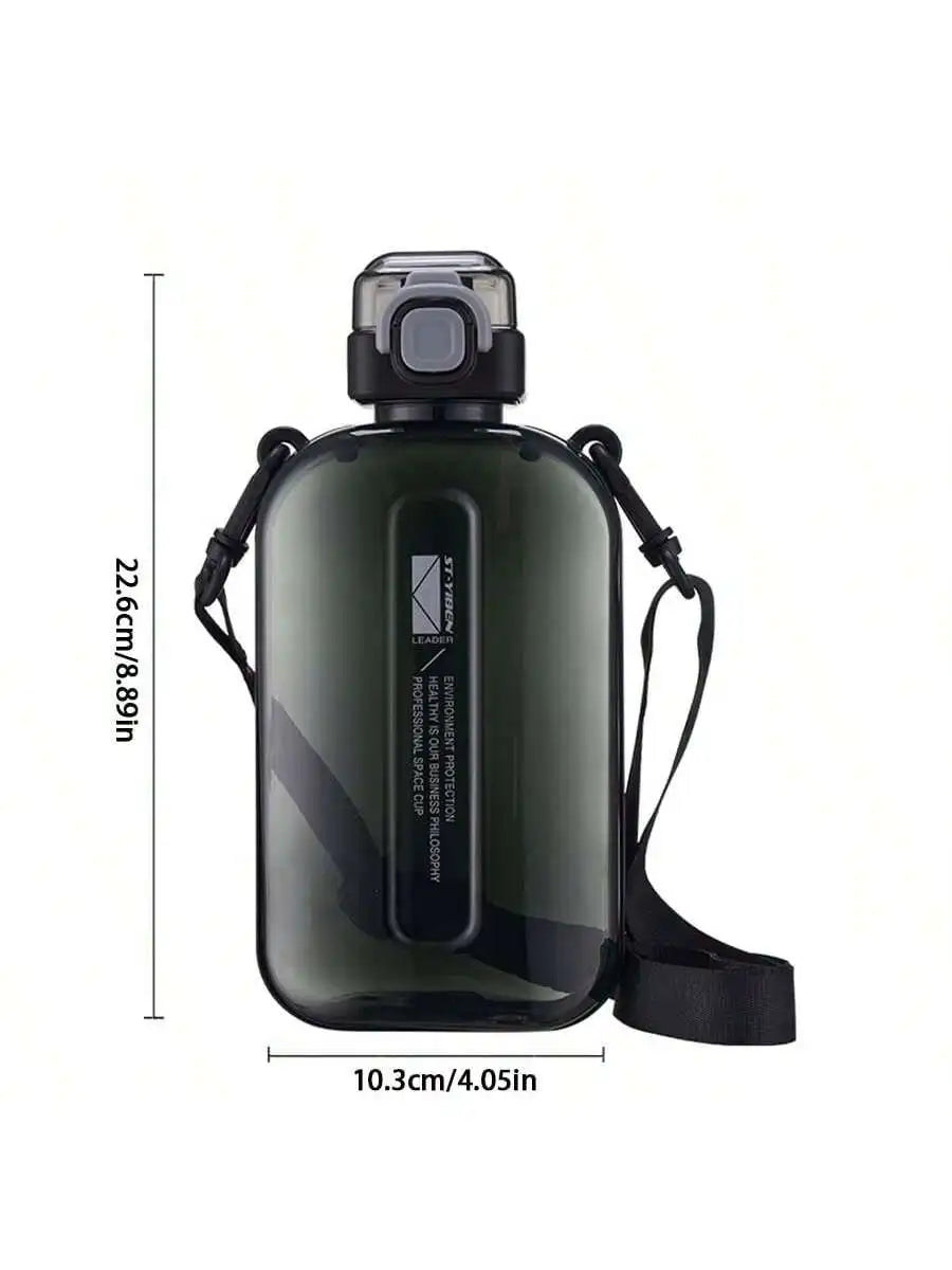 Large Capacity Portable Transparent Water Bottle Leak Proof Sports Qme black <500ml