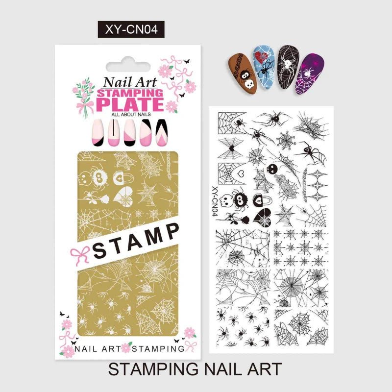Template Stencils Bowknot Patterns Nail Stamping Plates Nail Art Stamper Kawaii Bow Image Plate Manicure Tools Qme CN04