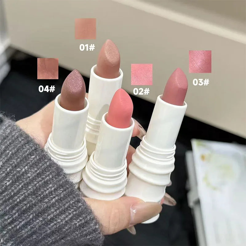 4-color Reddish-brown Lipstick Autumn Winter Long-lasting Matte Qme