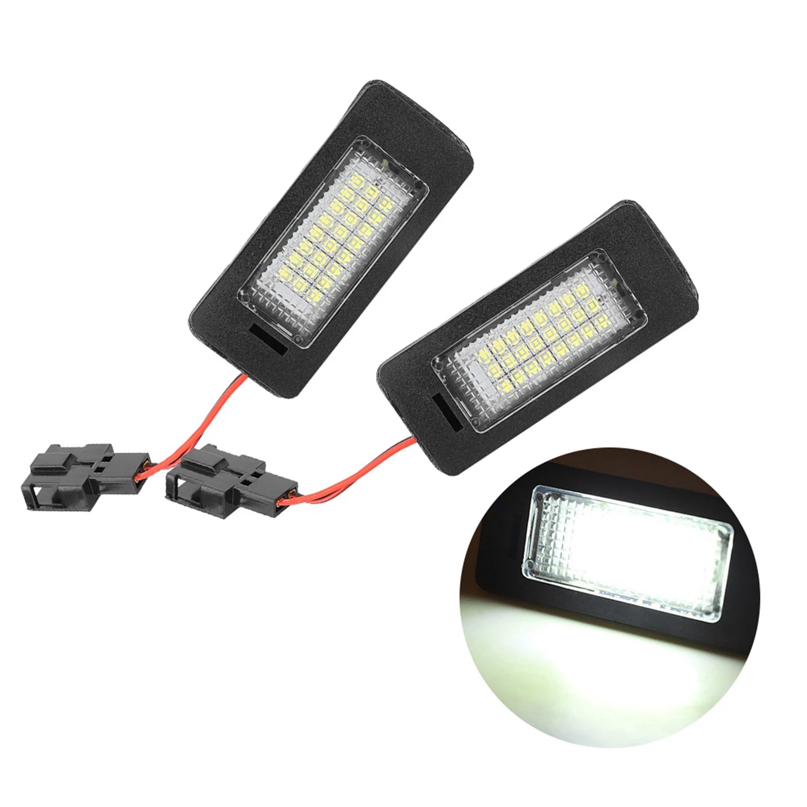 8T0943021 LED License Plate Light LED License Plate Light Signal Lamp Fits for 8T0943021 Replacement LED Signal Lamp Qme
