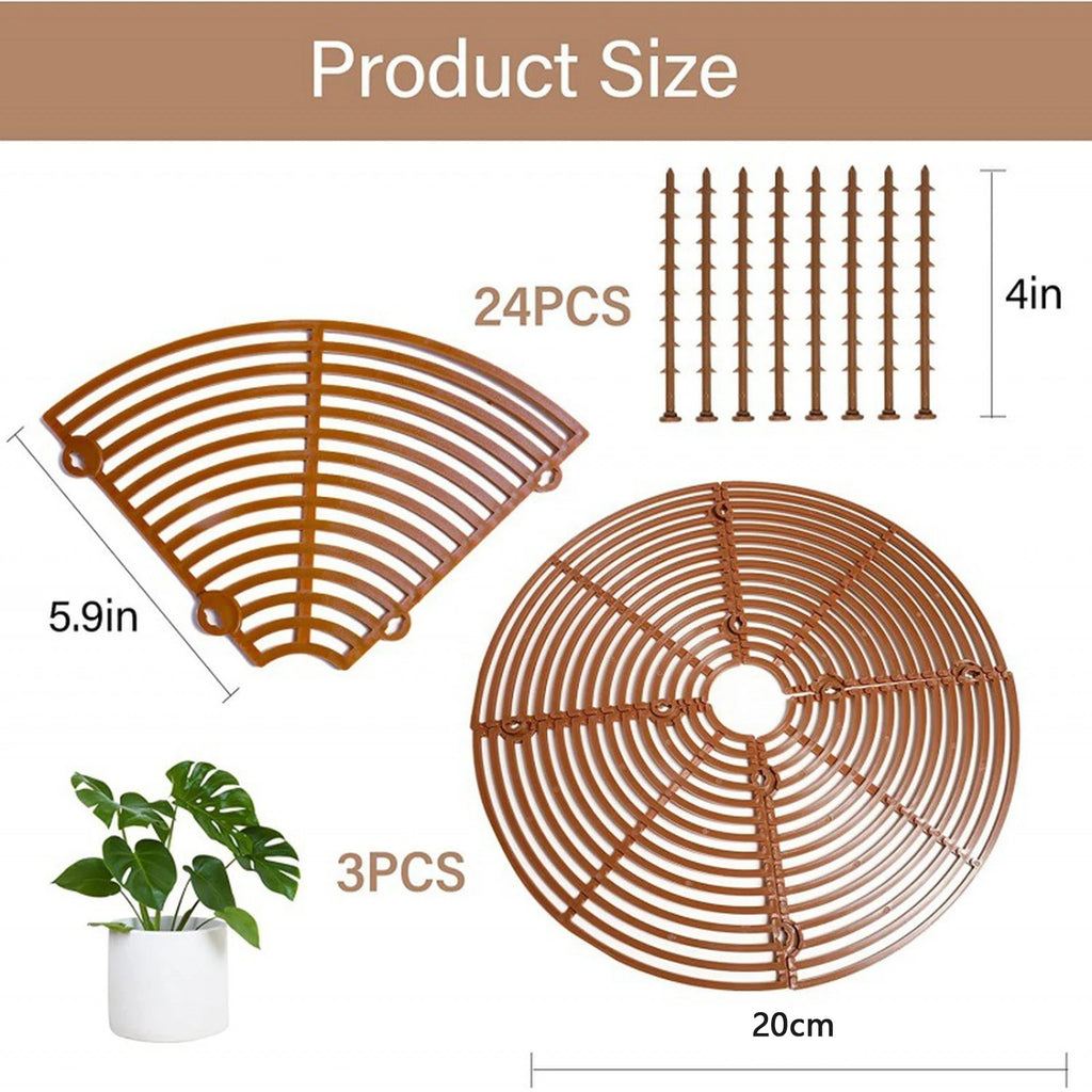 Fruit Stand Frame Holder Balcony Planting Rack Support Plant Flower Climbing Vine Pillar Stand Plant Root Protection Netting Qme